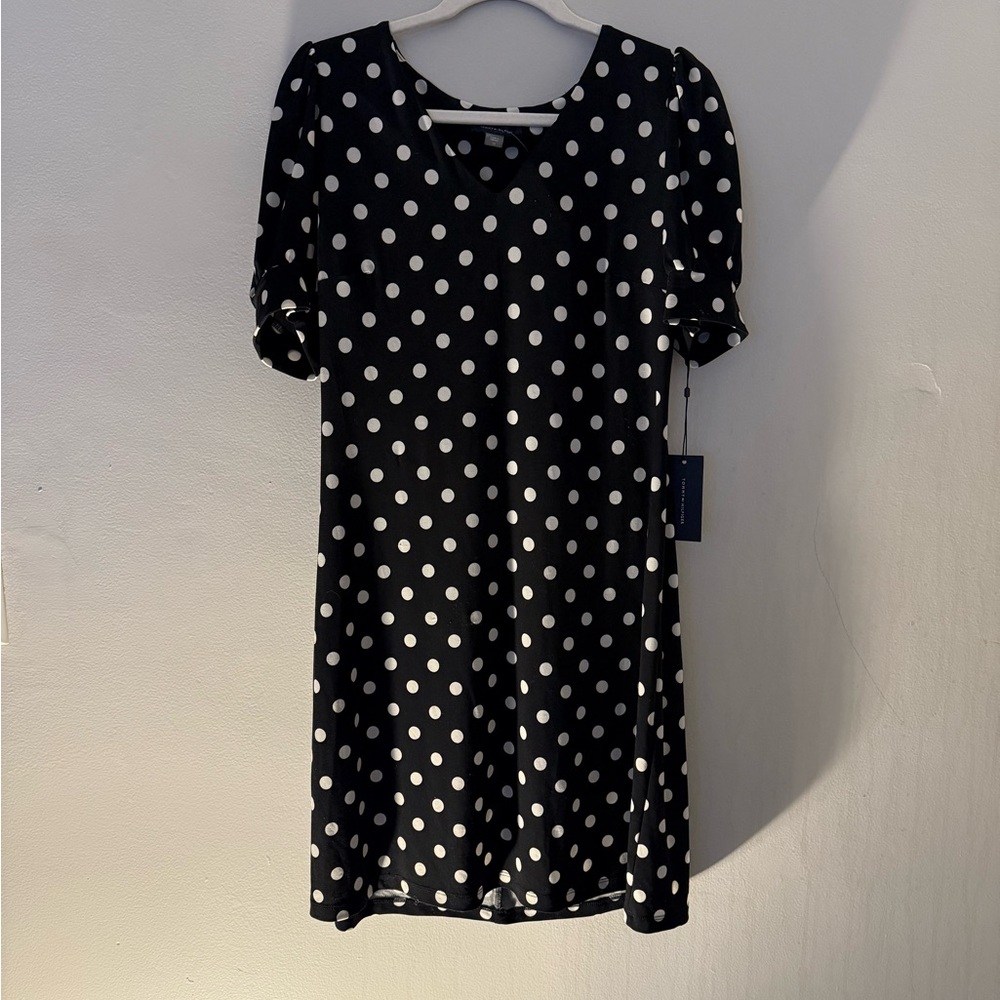 Tommy Hilfiger Black Dress with White Polka Dots